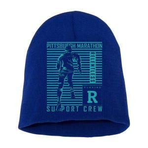 Runners Retro Pittsburgh 2024 Marathon 26 Miles Short Acrylic Beanie