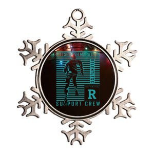 Runners Retro Pittsburgh 2024 Marathon 26 Miles Metallic Star Ornament