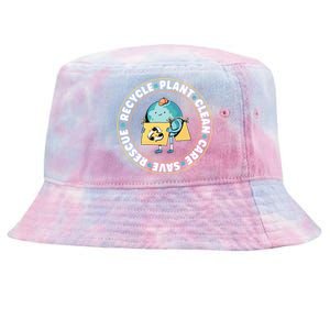 Rescue Recycle Plant Clean Care Save The Planet Gift Tie-Dyed Bucket Hat