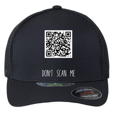 Rick Roll QR Scan Code Funny Joke Flexfit Unipanel Trucker Cap