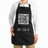 Rick Roll QR Scan Code Funny Joke Full-Length Apron With Pockets