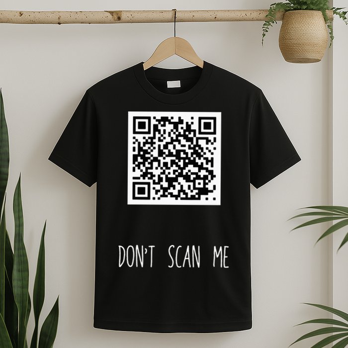 Rick Roll QR Scan Code Funny Joke T-Shirt