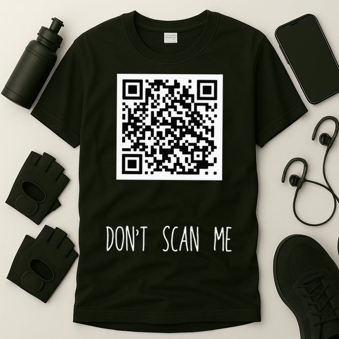 Rick Roll QR Scan Code Funny Joke T-Shirt