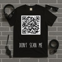Rick Roll QR Scan Code Funny Joke T-Shirt