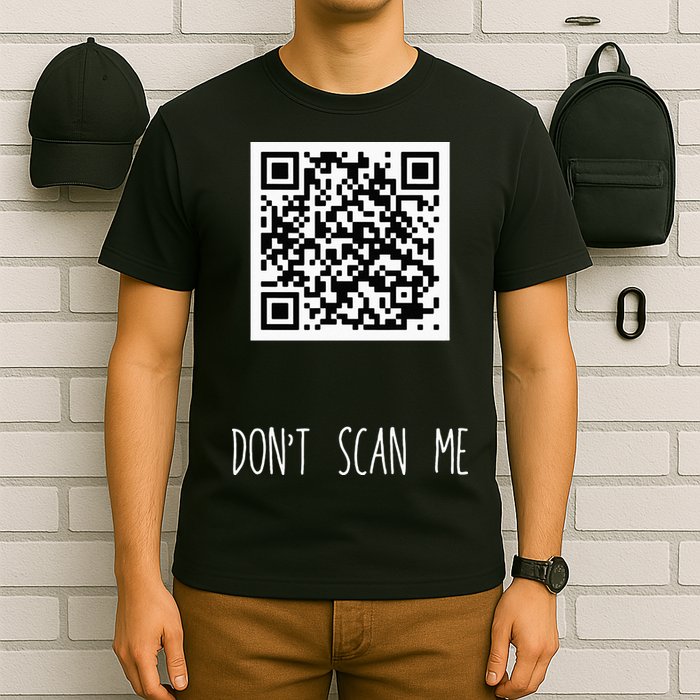 Rick Roll QR Scan Code Funny Joke T-Shirt