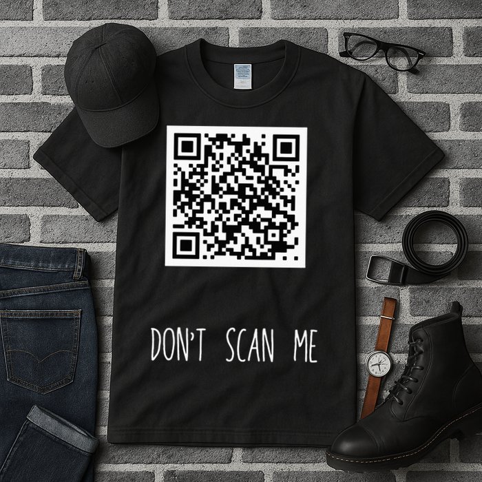 Rick Roll QR Scan Code Funny Joke Tall T-Shirt