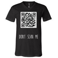 Rick Roll QR Scan Code Funny Joke V-Neck T-Shirt