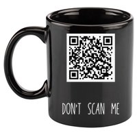 Rick Roll QR Scan Code Funny Joke 11oz C Handle Ceramic Mug