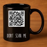 Rick Roll QR Scan Code Funny Joke 11oz C Handle Ceramic Mug
