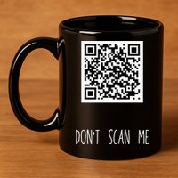 Rick Roll QR Scan Code Funny Joke 11oz C Handle Ceramic Mug