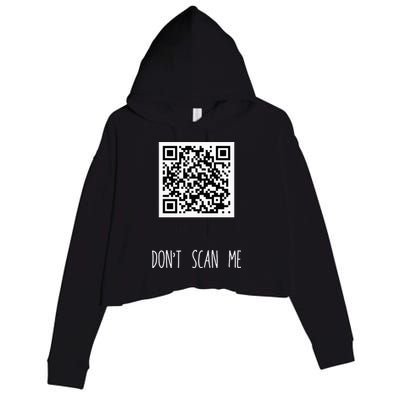 Rick Roll QR Scan Code Funny Joke Crop Fleece Hoodie