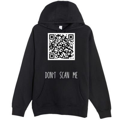 Rick Roll QR Scan Code Funny Joke Premium Pullover Hoodie