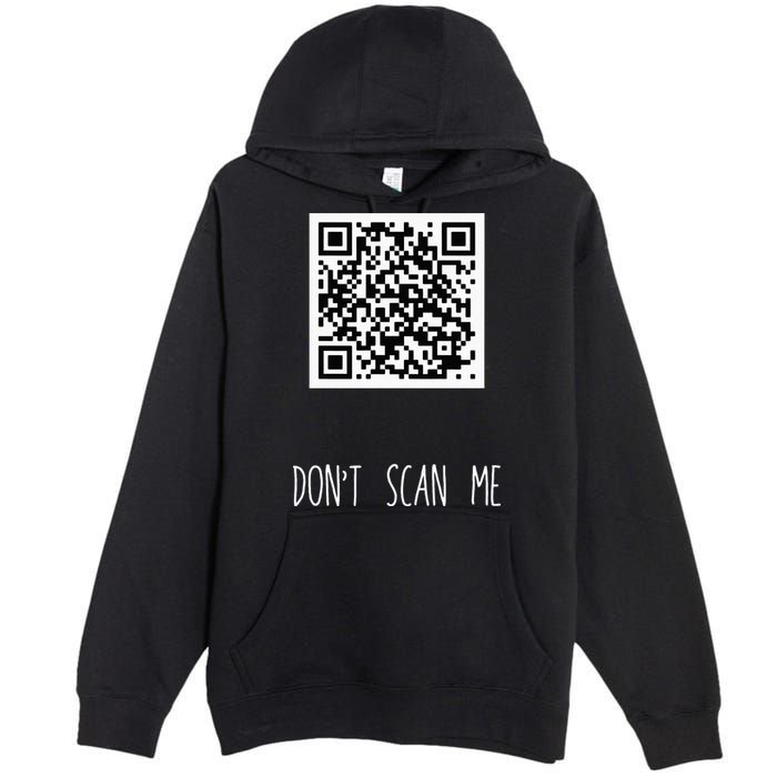 Rick Roll QR Scan Code Funny Joke Premium Pullover Hoodie