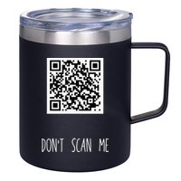 Rick Roll QR Scan Code Funny Joke 12oz Stainless Steel Coffee Mug