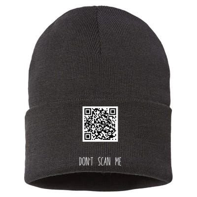 Rick Roll QR Scan Code Funny Joke Sustainable Knit Beanie