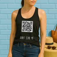 Rick Roll QR Scan Code Funny Joke Womens Tank Top