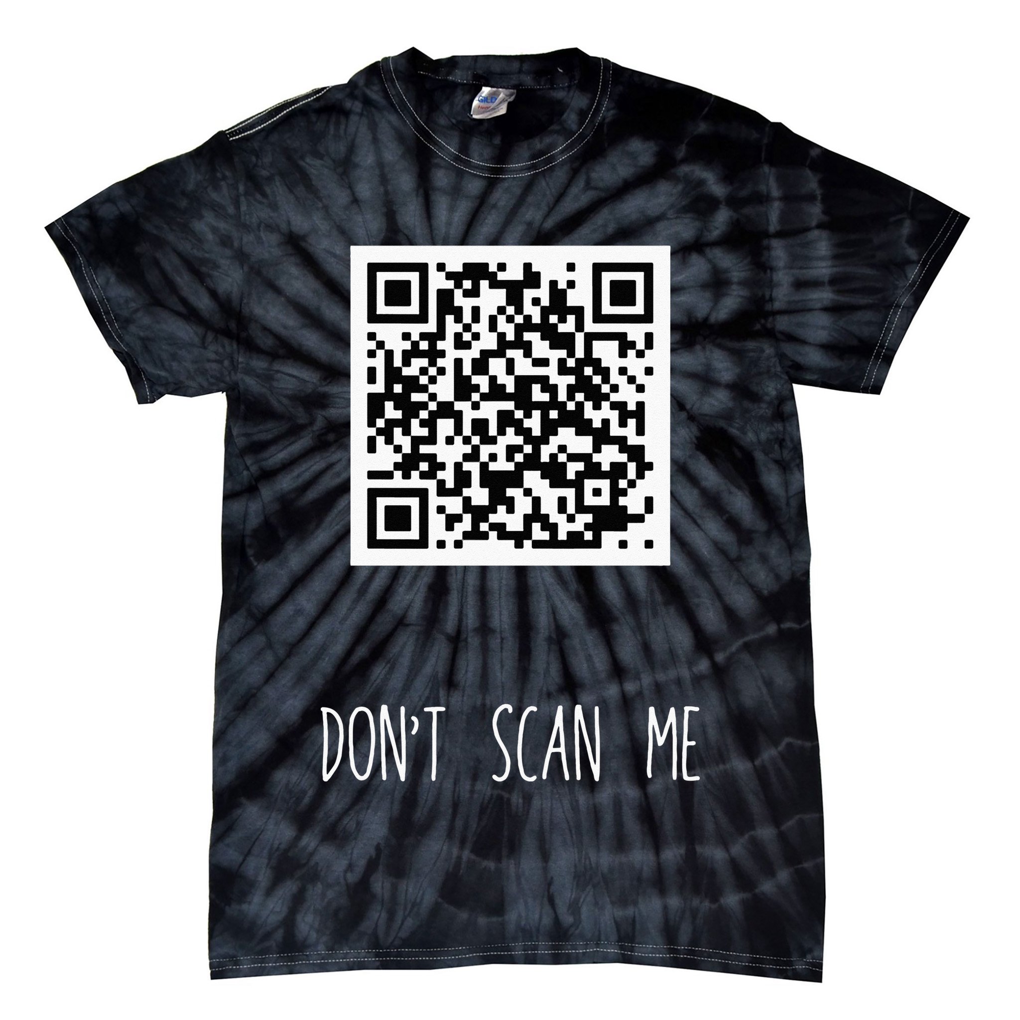Rick Roll QR Scan Code Funny Joke Tie-Dye T-Shirt