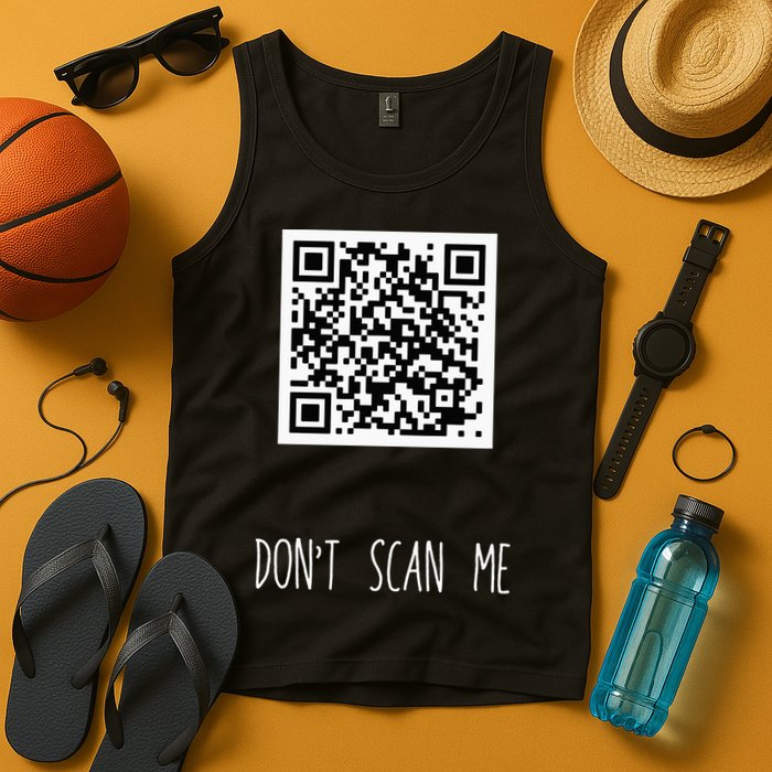 Rick Roll QR Scan Code Funny Joke Tank Top