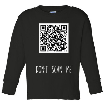 Rick Roll QR Scan Code Funny Joke Toddler Long Sleeve Shirt