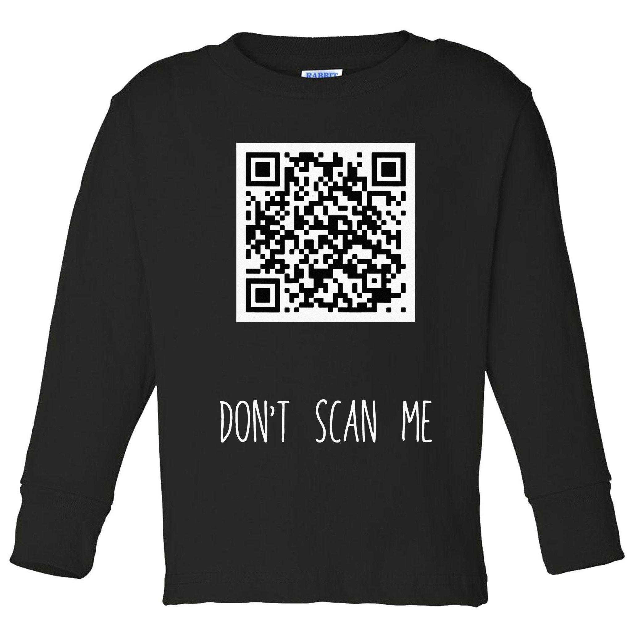 Rick Roll QR Scan Code Funny Joke Toddler Long Sleeve Shirt