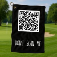 Rick Roll QR Scan Code Funny Joke Golf Towel