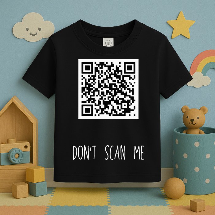 Rick Roll QR Scan Code Funny Joke Toddler T-Shirt