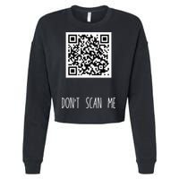 Rick Roll QR Scan Code Funny Joke Cropped Pullover Crew