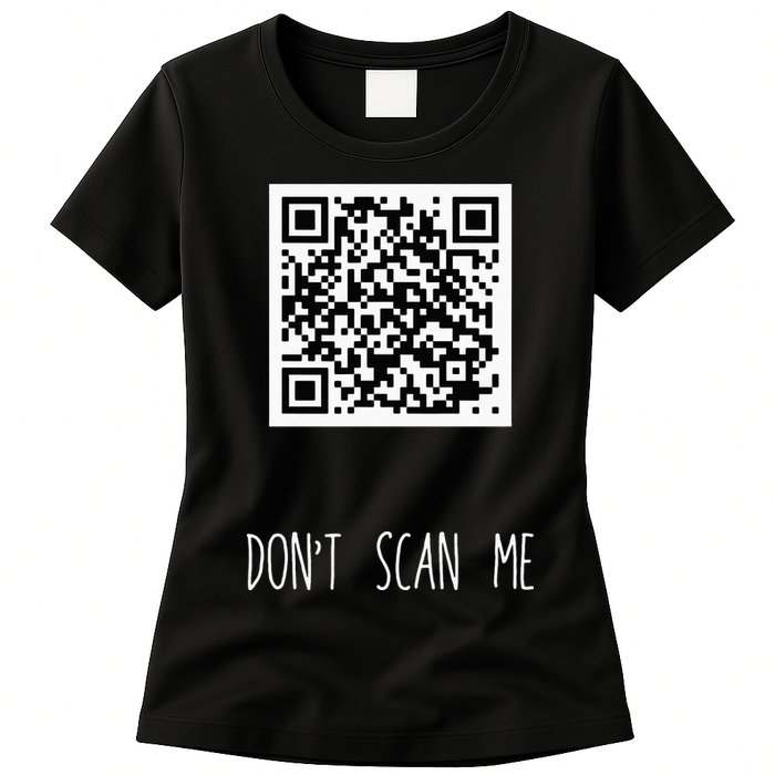 Rick Roll QR Scan Code Funny Joke Womens T-Shirt