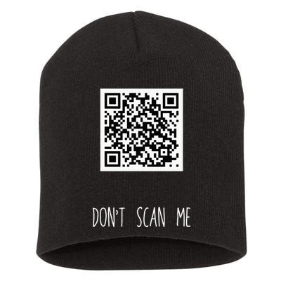 Rick Roll QR Scan Code Funny Joke Short Acrylic Beanie