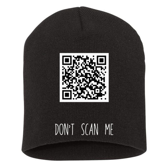 Rick Roll QR Scan Code Funny Joke Short Acrylic Beanie