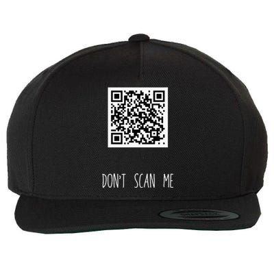 Rick Roll QR Scan Code Funny Joke Wool Snapback Cap