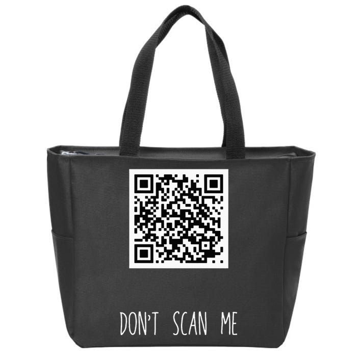 Rick Roll QR Scan Code Funny Joke Zip Tote Bag