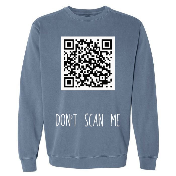 Rick Roll QR Scan Code Funny Joke Garment-Dyed Sweatshirt