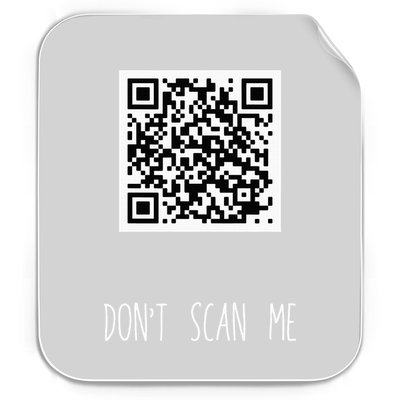 Rick Roll QR Scan Code Funny Joke Permanent Decal Sticker
