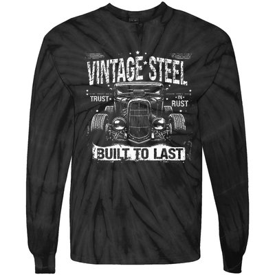 Rat Rod Quote Vintage Hot Rod Car Tie-Dye Long Sleeve Shirt