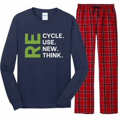 Recycle Reuse Renew Rethink Earth Day Environmental Activism Long Sleeve Pajama Set