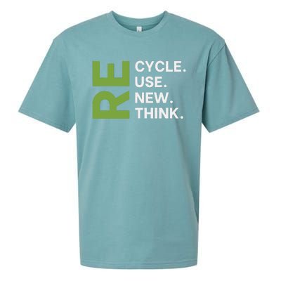 Recycle Reuse Renew Rethink Earth Day Environmental Activism Sueded Cloud Jersey T-Shirt