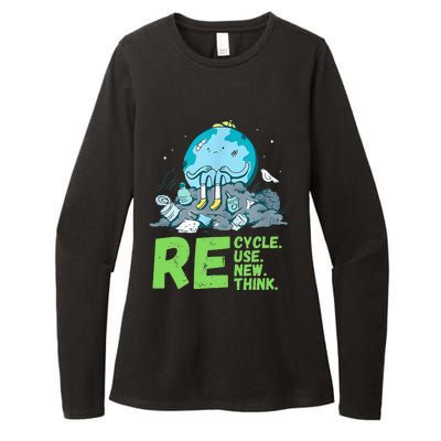 Recycle Reuse Renew Rethink Crisis Environmental Activism Womens CVC Long Sleeve Shirt