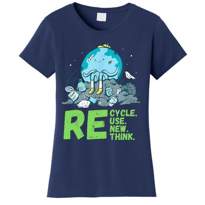 Recycle Reuse Renew Rethink Crisis Environmental Activism Women's T-Shirt