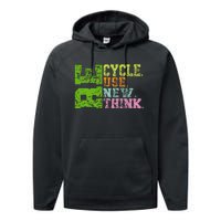 Recycle Reuse Renew Rethink Crisis Environmental Activism Performance Fleece Hoodie