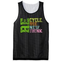 Recycle Reuse Renew Rethink Crisis Environmental Activism Mesh Reversible Basketball Jersey Tank