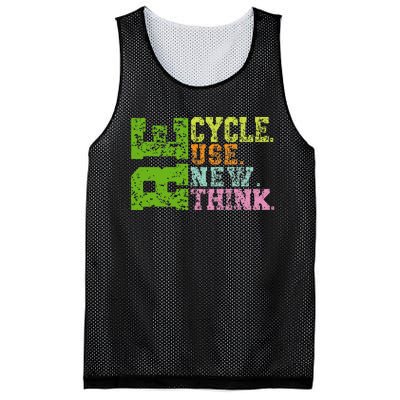 Recycle Reuse Renew Rethink Crisis Environmental Activism Mesh Reversible Basketball Jersey Tank