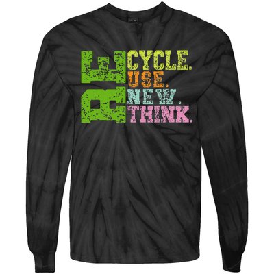 Recycle Reuse Renew Rethink Crisis Environmental Activism Tie-Dye Long Sleeve Shirt