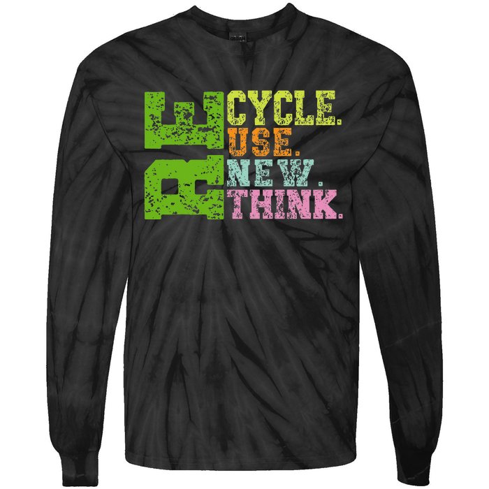 Recycle Reuse Renew Rethink Crisis Environmental Activism Tie-Dye Long Sleeve Shirt