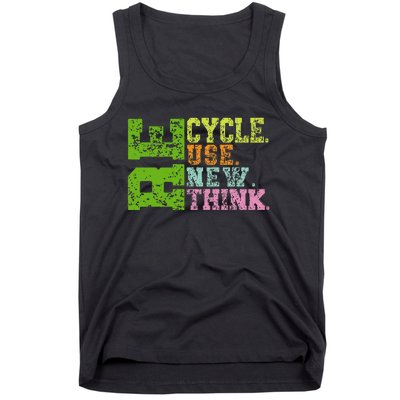 Recycle Reuse Renew Rethink Crisis Environmental Activism Tank Top