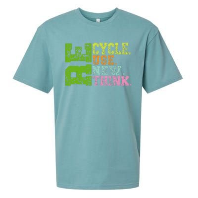 Recycle Reuse Renew Rethink Crisis Environmental Activism Sueded Cloud Jersey T-Shirt