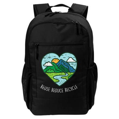 Reuse Reduce Recycle Earth Day Environmentalist Gift Daily Commute Backpack