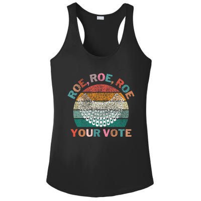 Retro Roe Roe Roe Your Vote Ladies PosiCharge Competitor Racerback Tank