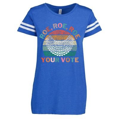 Retro Roe Roe Roe Your Vote Enza Ladies Jersey Football T-Shirt