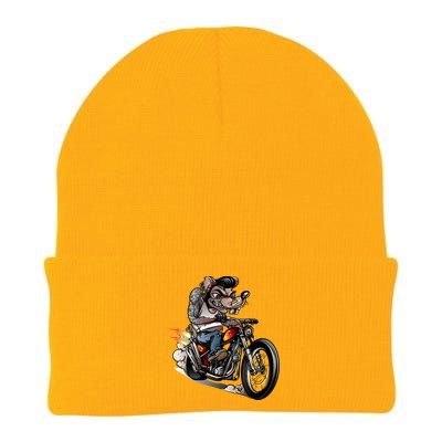 Rockabilly Rats Riding A Bike Knit Cap Winter Beanie